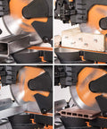 Dual Bevel Sliding Miter Saw For Wood Metal Plastic, 10-Inch Multi-Material Cutting With 45/45 Degree Dual Bevel And 50/50 Miter, Cuts Wood Nails Metal And Plastic