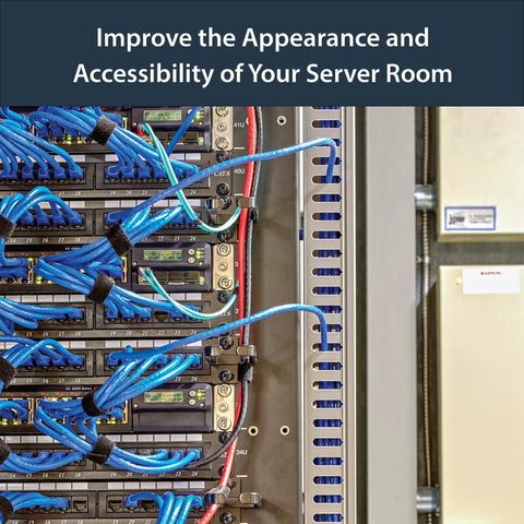 2x2in Open Slot Cable Raceway Duct With Cover For Server Racks managing cables in data center server room