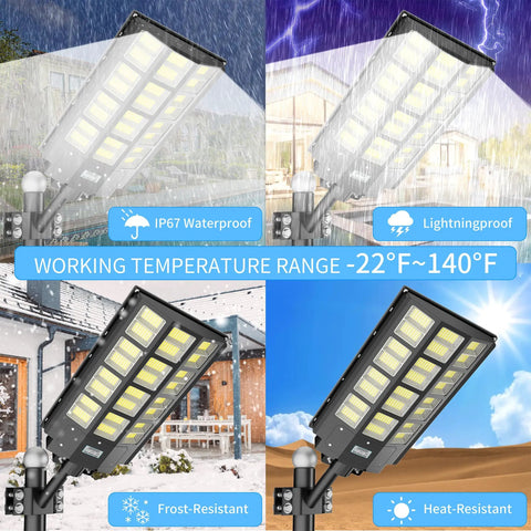 Badass Durable Solar Street Light Waterproof Outside With Next Level Motion Sensor Day To Night Auto Switch Bright Led Panels mounted outdoors