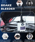 One Man Brake Bleeder Kit With 1L Catch Bottle For Flushing Brakes And Clutch System, manual power bleeder pump shown installed