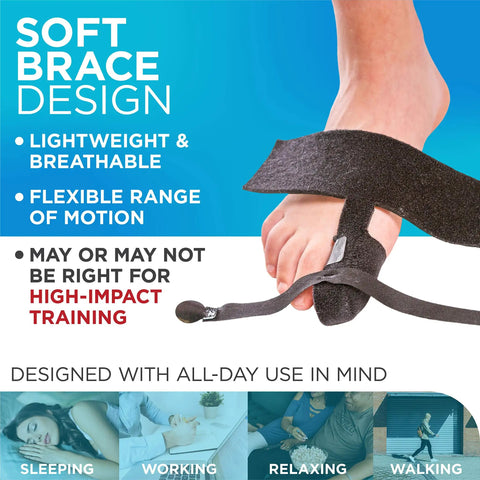 Soft Turf Toe Brace For Big Toe Relief With Taping Splint And Wraparound Support Straps for left foot, lightweight design