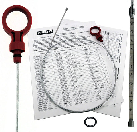 Pro Grade Transmission Fluid Dipstick Tool For Chrysler Jeep Dodge VW Cars And SUVs with Cap O Ring and instructions