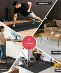 18 Piece EVA Interlocking Foam Floor Tiles Gym Mat Set With Edge Pieces For Total Floor Protection in various spaces