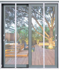 Magnetic Fiberglass Door Screen For Patio And Front Doors, 72x80 Inch Fit, white screen on sliding doors