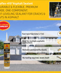 Asphalt Sealant Black Self Leveling Hybrid Crack Filler For Driveways Roadways And Pavements Tough As Nails 9 Fl Oz Cartridge