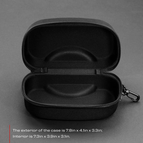 Rugged Goggle Case That Fits Most Goggles With A Semi Hard Water Resistant Shockproof Shell Built To Take Drops Reinforced Zipper And Belt Clip Designed To Fit All Safety Goggles Black