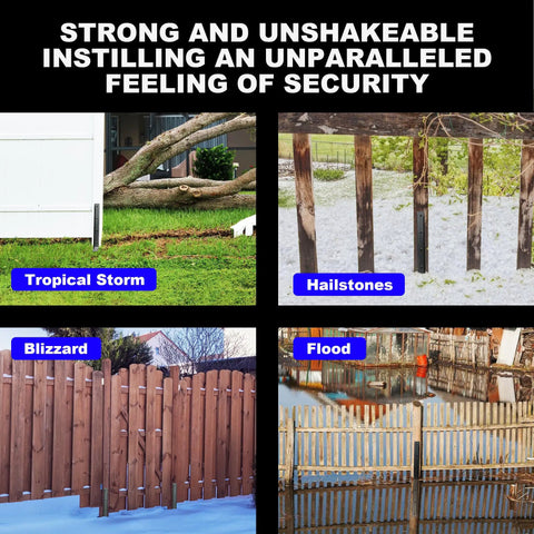 Fence Post Repair Kit With Beefy Steel Anchors And Stakes For Broken Or Leaning 4x4 And 6x6 Wood Posts 11 Gauge Thickened
