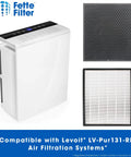 Replacement Filter Pack For LV-PUR131 Series Air Purifiers shown with True and activated carbon filters