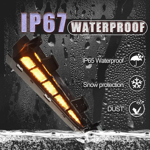 Toyota Tacoma 2024 2025 2026 LED Front Wheel Arches Side Marker Lights With Sequential Turn Signals, waterproof feature shown