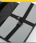 Go Kart Two Seater Seat Cushion With Elastic Straps, Waterproof PU Go Cart Seats For Two, shown in gray with black straps