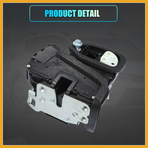 Front Right Passenger Door Latch Lock Actuator Assembly For Chevy Silverado 1500 Tahoe Suburban Traverse detailed view showing 5 pin connector.