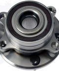 Complete Wheel Bearing And Hub Assembly Compatible With Ford Models, front view, metal components, precision fit for cars and trucks