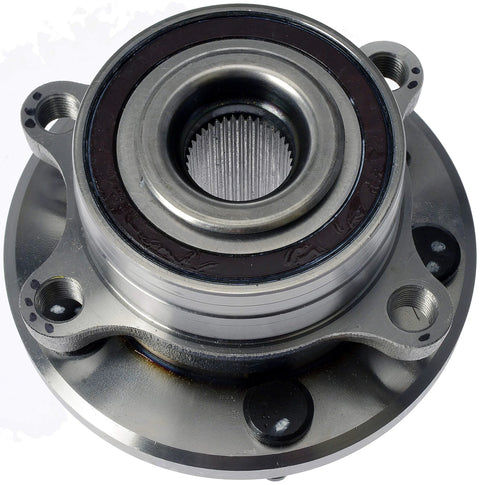 Complete Wheel Bearing And Hub Assembly Compatible With Ford Models, front view, metal components, precision fit for cars and trucks