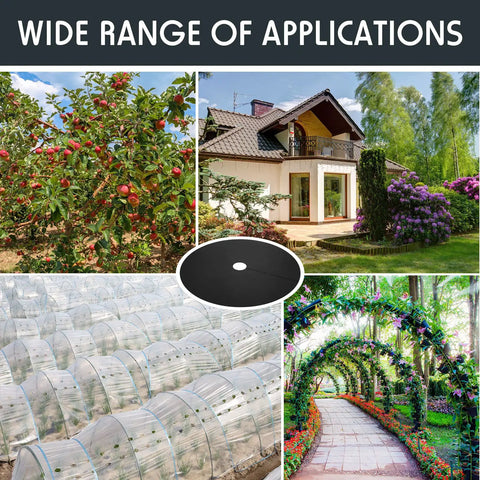 30 Pieces Weed Barrier Rings Non Woven Tree Mulch Protectors Black Thickened Landscape Fabric for garden use