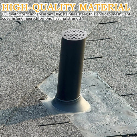 2 Inch Vent Pipe Cover Kit With PVC Termination Caps And 304 Stainless Steel Mesh Screens Exhaust End Caps For Furnace