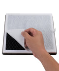 Hand lifting pre-filter sheet from Go To Replacement Filter For PureZone PEAIRPLG Air Purifier With 3 In 1 H13 High Efficiency Filter