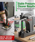 Heavy Duty Manual Arbor Press 3 Ton Desktop Punch Machine Cast Iron Hand Press demonstrating stable pressure during metal pressing tasks.
