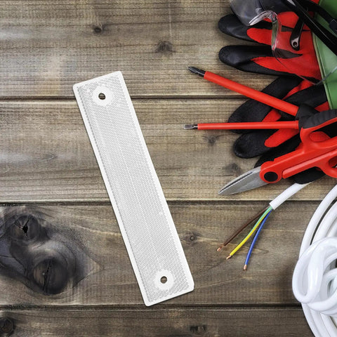 Photoelectric Sensor Reflector Panel For Industrial Automation And Busy Production Lines Space Saving Reflective Accessory Compact Plastic Rectangle Design For Factory Floors, white plastic