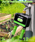 WiFi Garden Hose Timer With Brass Inlet Dual Zone Smart Sprinkler Controller For Lawn And Yard Remote Irrigation System