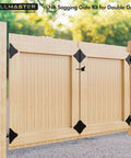 Beefy Heavy Duty Gate Frame Kit and Hardware for Wooden Fences and Driveways including 90 Degree Right Angle Hinges Gate Latch