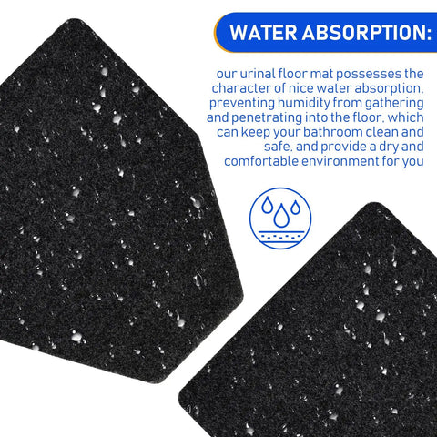 10 Pack Urinal Mats For Men Non Slip Urinal Floor Mats For Commercial Restrooms Highly Absorbent Durable With Waterproof TPR Backing