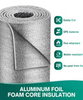 Reflective Window Insulation Roll 48 Inch By 10 Foot With Foil Aluminum Double Sided Foam Core Heat Blocker for RV Windows