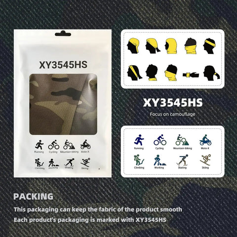 Camo Military Balaclava For Winter Outdoor Gear Cozy Warm Plush Face Mask Ski Mask For Hunting Fishing and Motorcycle Riding in packaging
