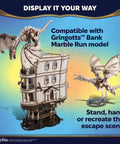 Ukrainian Ironbelly Dragon 3D Wooden Puzzle For Adults, Mechanical Model Kit With Flapping Wings, Movable Head And Tail, DIY Building Craft, Brain Teaser Puzzle, Collectible Book Design, Epic Gift For Puzzle Lovers, with Gringotts bank display