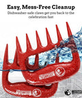 Bear Claw Meat Shredders 2 Pack Heat Resistant And Durable Meat Shredder Claws being washed, highlighting easy cleanup.