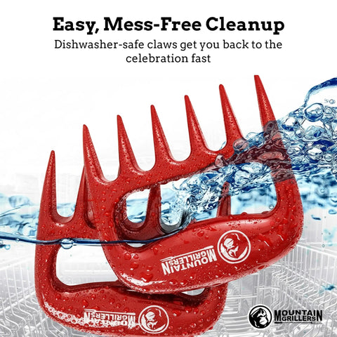 Bear Claw Meat Shredders 2 Pack Heat Resistant And Durable Meat Shredder Claws being washed, highlighting easy cleanup.