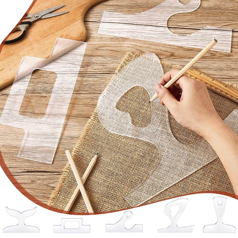 Five Pcs Acrylic Charcuterie Board Handle Template Set, Pro Grade DIY Woodworking Templates For Cutting Boards And Stencil Guides