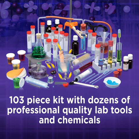 Advanced Chemistry Lab Kit With Test Tubes Beakers Flasks And Dozens Of Chemicals For 333 Experiments For Serious Scientists