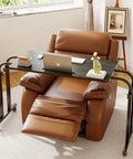 Super Adjustable Mobile Recliner Desk With Smooth Cruising Wheels Hella Flexible Overbed Table For Laptop Working in cozy living room.