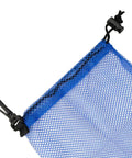 Blue Open Weave Mesh Bag For Dive Gear And More, 8 By 10 Inches, Quick Dry Storage With Cord Lock And Clip, Perfect For Masks, Fins, And Accessories