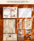 3D Wooden Puzzle Harp Music Box With Mechanical Movement Building Kit Dope Gears That Pluck Strings To Play Ave Maria box and parts layout