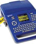 Straight Up Heavy Duty Desktop And Portable Label Printer With Quick Charge USB For Slick Multi Line Wire And Panel Signage Creation Kit, blue body printing label.