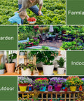 Collage of images depicting farmland, garden, indoor and outdoor plant setups. Use with Five Point Five Inch Deep Probe Soil Moisture Meter.