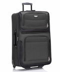 Amsterdam Softside Expandable Luggage With Rolling Wheels Gray 29 Inch Large Durable 1200D Polyester Travel Case