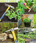 Two Piece Garden Hoe Tools Set With 15.7 Inch Stainless Steel Cultivator Tiller And Pick Mattock Hoe Fiberglass Handle