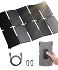 Slay Your Hikes With This Beast Mode Portable Solar Charger delivering 25W USB C power, foldable solar panel and power bank setup.
