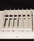 10 By 6 Inch One Way Air Vent With Adjustable Aluminum Curved Blades Powder Coat Finish Front View