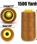 Heavy Duty Jeans Sewing Thread 1500 Yards 20s 2 Polyester Spool For Denim Canvas Leather Nylon Strong Bonded Cone measured