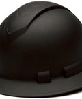 Ridgeline Full Brim Hard Hat with 4 Point Ratchet Suspension Matte Black Graphite Pattern Boss Level Protection on display