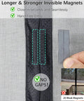 Close-up of Upgraded Reinforced Magnetic Screen Door For Sliding Doors Fits 72x80 Inches showing magnets and mesh detail.