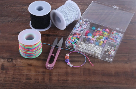 1.0mm Stretchy Beading Cord For Pony Beads Kandi Bracelets And DIY Jewelry Mixed Colors 50 Yards Per Spool Elastic String Set
