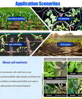 Infographic showing application scenarios of 7 In 1 Soil Tester Kit With Digital Moisture Meter NPK pH Temperature EC Conductivity Fertility Analyzer
