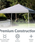 10x10 Canopy Replacement Top For Pop Up Shelter Heavy Duty PU Coated 150D Oxford Fabric In Gray Replacement Shade Roof