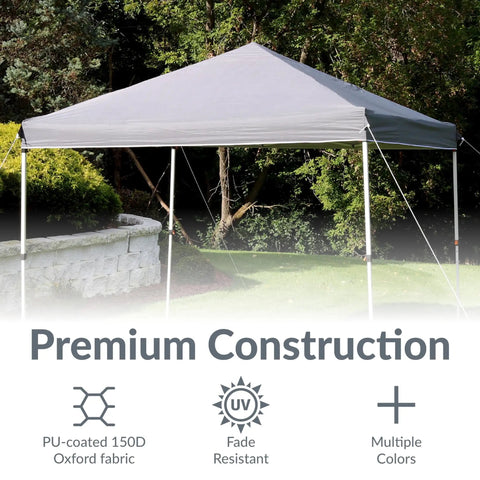 10x10 Canopy Replacement Top For Pop Up Shelter Heavy Duty PU Coated 150D Oxford Fabric In Gray Replacement Shade Roof