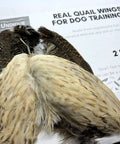 Dehydrated Quail Wings For Dog Training, 2 Pairs, Real Nutritious Treats From Quails Raised Organic Diet, Chemical Free Chews