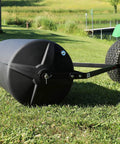 Tow Behind Lawn Roller 18-Inch By 36-Inch Heavy Duty Poly Roller With 40 Gallon Capacity attached to lawn tractor
